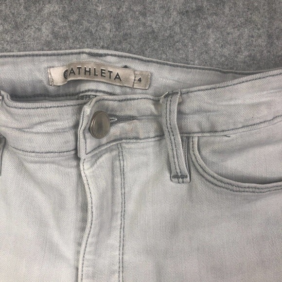 Athleta Skulptek Jeans Size 4 Slimming Shaping Denim Light Wash Comfort Utility - Picture 7 of 13